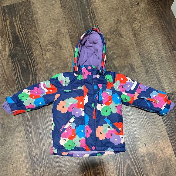Mini Boden Other - Mini Boden Girls' All--Weather Waterproof Jacket- Navy Floral Pattern 3Y-4Y